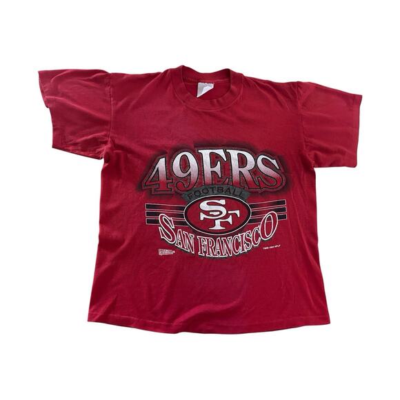 Vintage San Francisco 49ers NFL Red Tshirt‎ Medium Made In USA Single Stitch - Picture 1 of 12